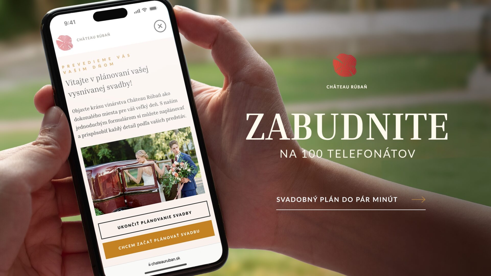 svadobný konfigurátor Château Rúbaň