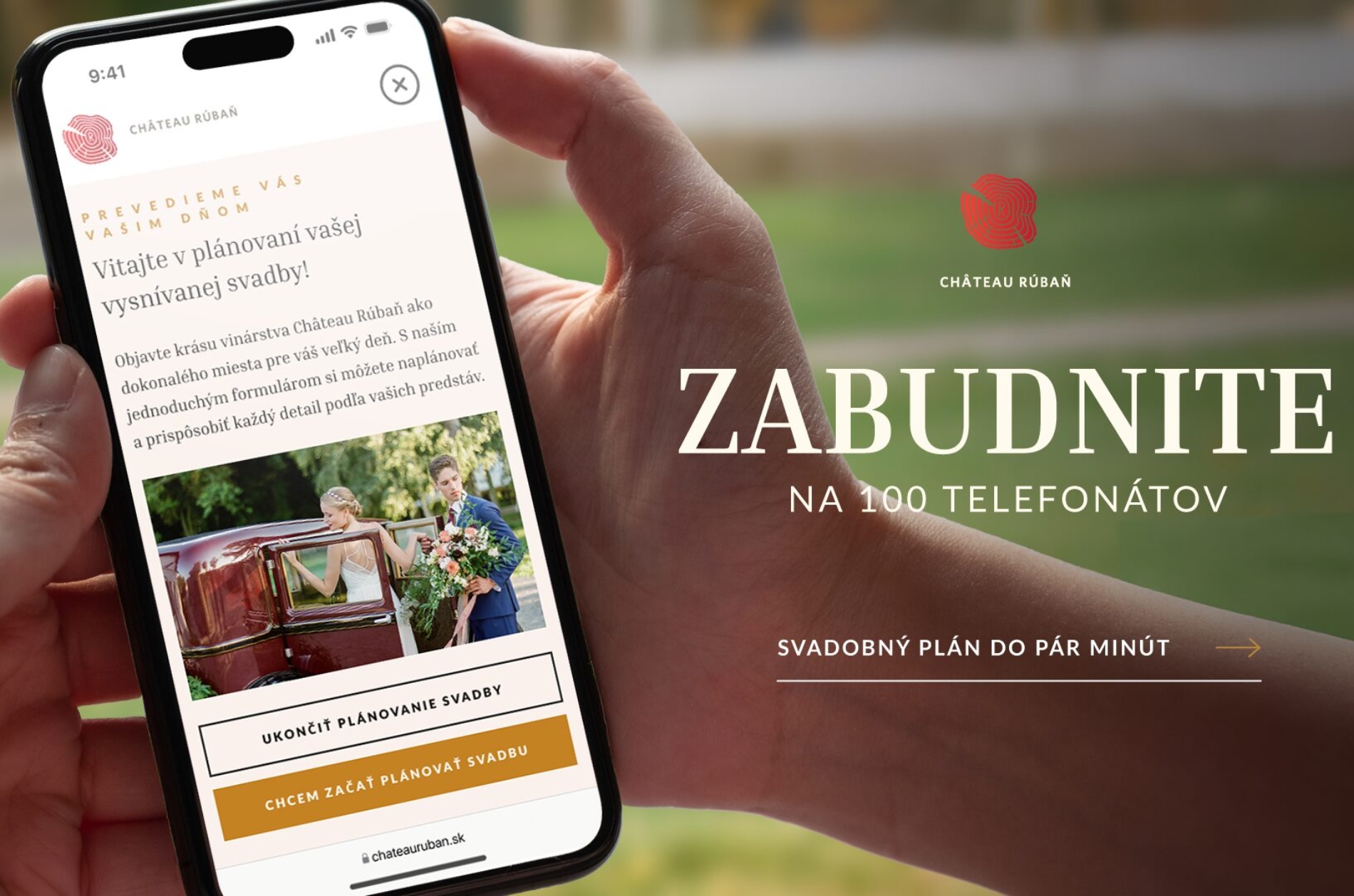 svadobný konfigurátor Château Rúbaň