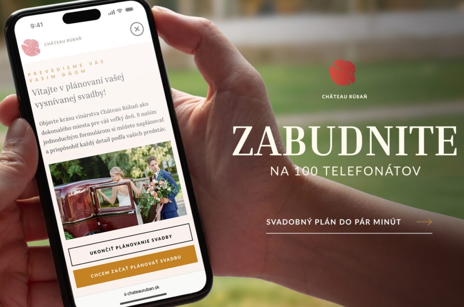 svadobný konfigurátor Château Rúbaň