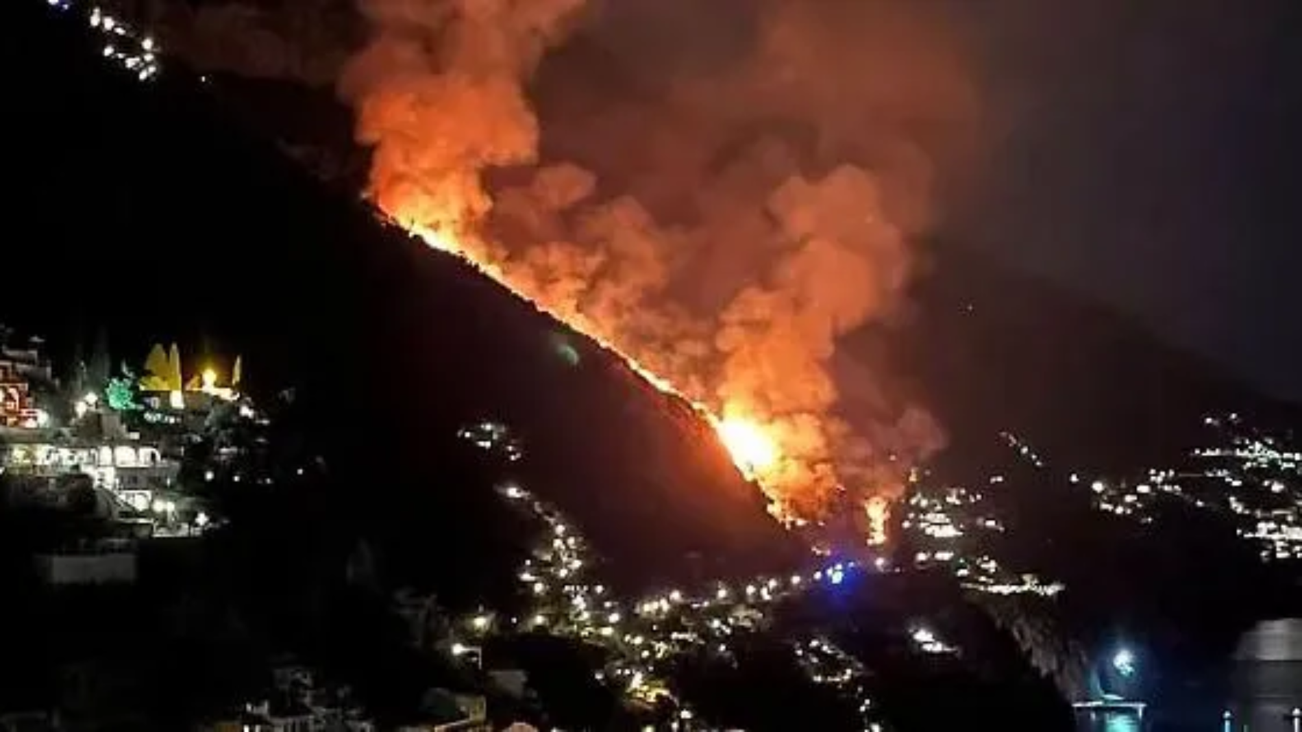 požiar amalfi positano