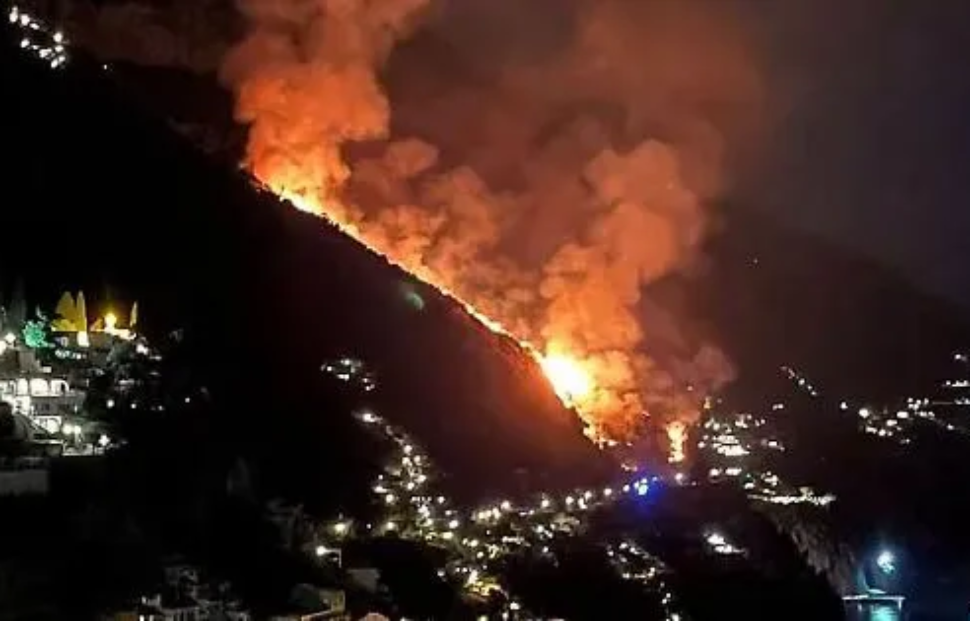 požiar amalfi positano