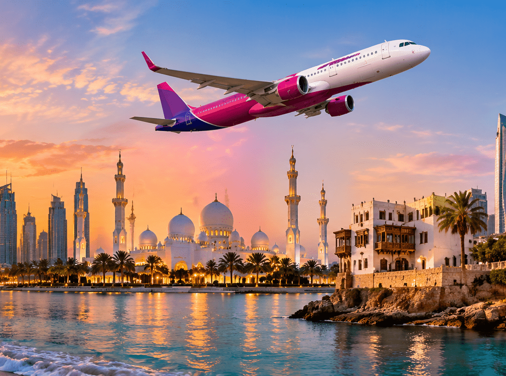 Wizz Air obnovuje lety na Blízky východ: Dubaj, Abú Zabí, Džidda a Ammán sa vracajú od októbra