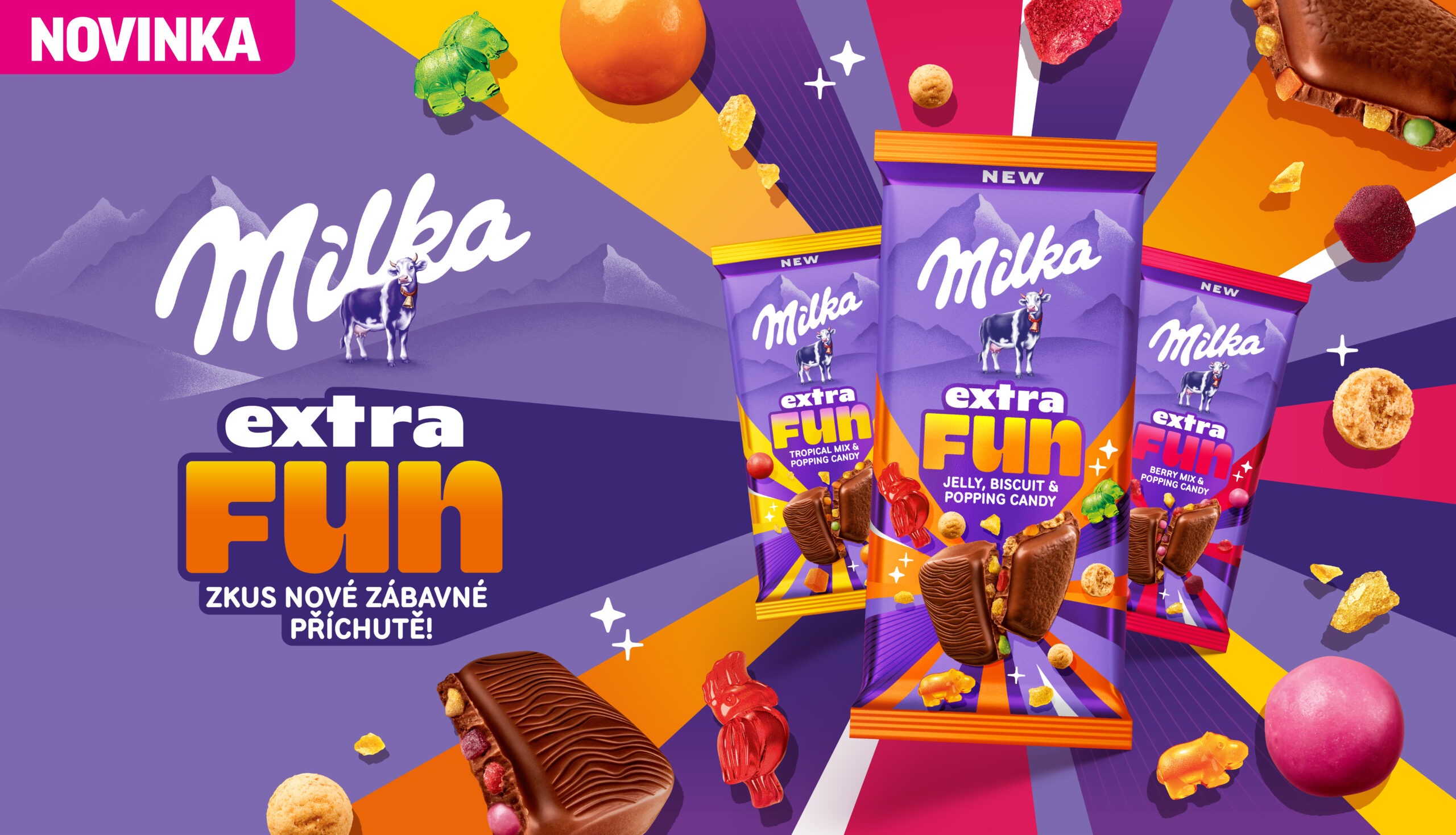 čokoláda milka_extra fun_nové príchute